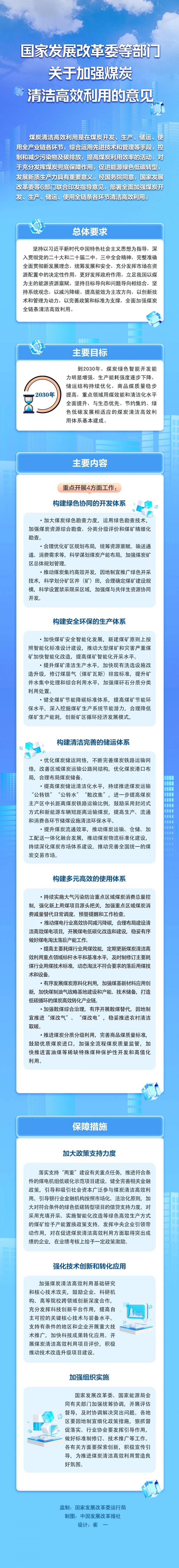 一图读懂丨国家发展改革委等部门关于加强煤炭清洁高效利用的意见