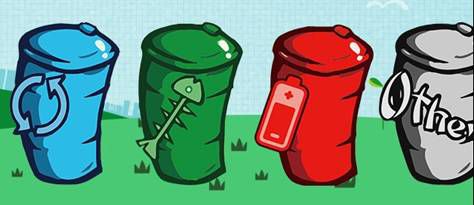 你知道吗？按照国家相关标准，生活垃圾分为可回收物、易腐垃圾、有害垃圾和其他垃圾四类（识图）。